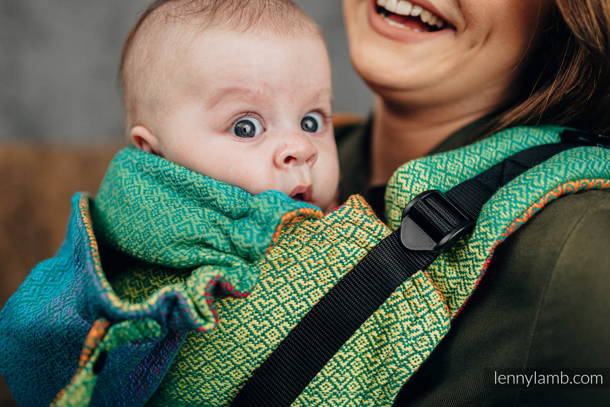 LennyGo Ergonomic Carrier, Toddler Size, jacquard weave 100% cotton - LITTLELOVE JUNGLE #babywearing