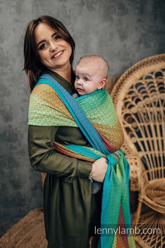 Baby Wrap, Jacquard Weave (100% cotton) - LITTLELOVE JUNGLE - size S #babywearing