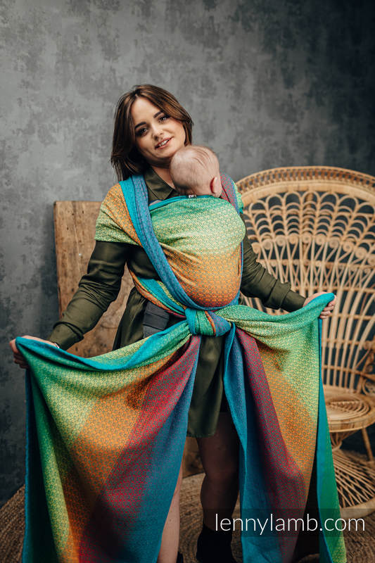 Baby Wrap, Jacquard Weave (100% cotton) - LITTLELOVE JUNGLE - size L (grade B) #babywearing