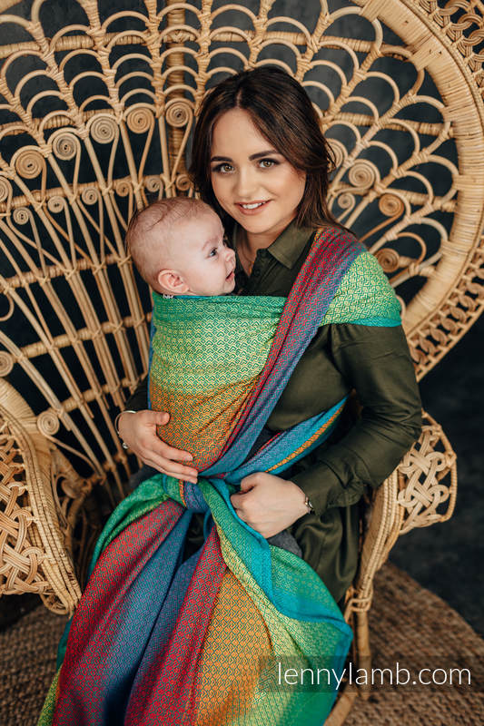 Baby Wrap, Jacquard Weave (100% cotton) - LITTLELOVE JUNGLE - size XS #babywearing