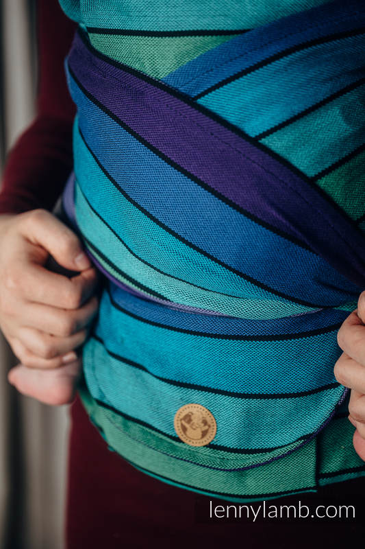 Nosidełko LennyHybrid Half Buckle, splot skośno-krzyżowy, 100% bawełna , rozmiar standard - PROMENADA  #babywearing