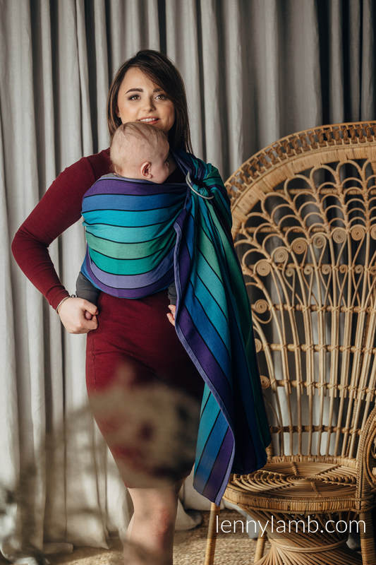 Chusta kółkowa, splot skośno-krzyżowy, (100% bawełna), ramię bez zakładek - PROMENADA - standard 1.8m #babywearing