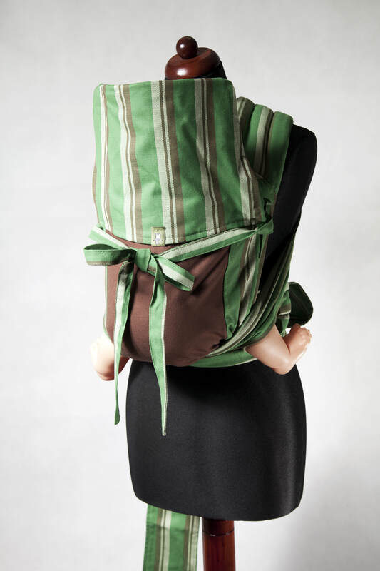 Nosidełko dla dzieci MEI-TAI, bawełna	skośno-krzyżowa, z kapturkiem #babywearing