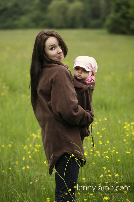 Fleece Babywearing Jacket - brown - size XL #babywearing