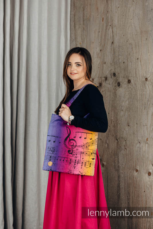 Einkaufstasche, hergestellt aus gewebtem Stoff (100% Baumwolle) - SYMPHONY - FRIENDS  #babywearing