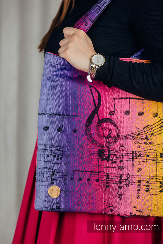 Sac à bandoulière en retailles d’écharpes (100 % coton) - SYMPHONY - FRIENDS  #babywearing