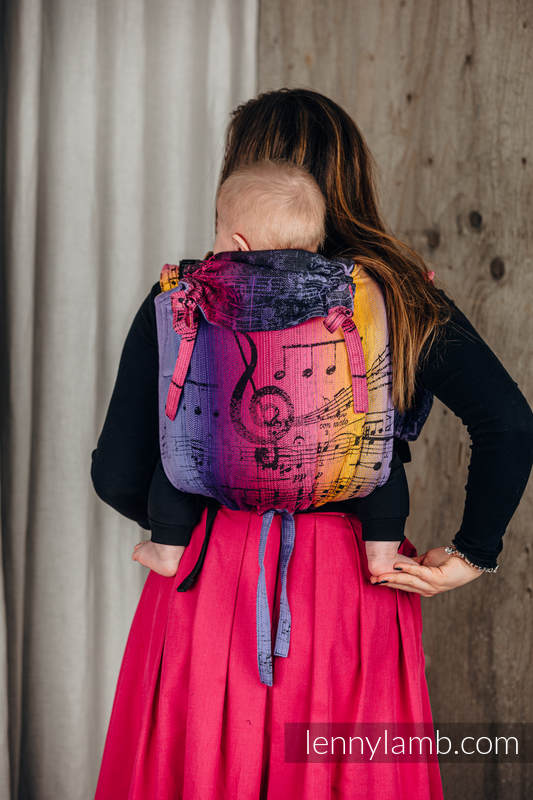 Onbuhimo de Lenny, taille toddler, jacquard (100% coton) - SYMPHONY - FRIENDS  #babywearing