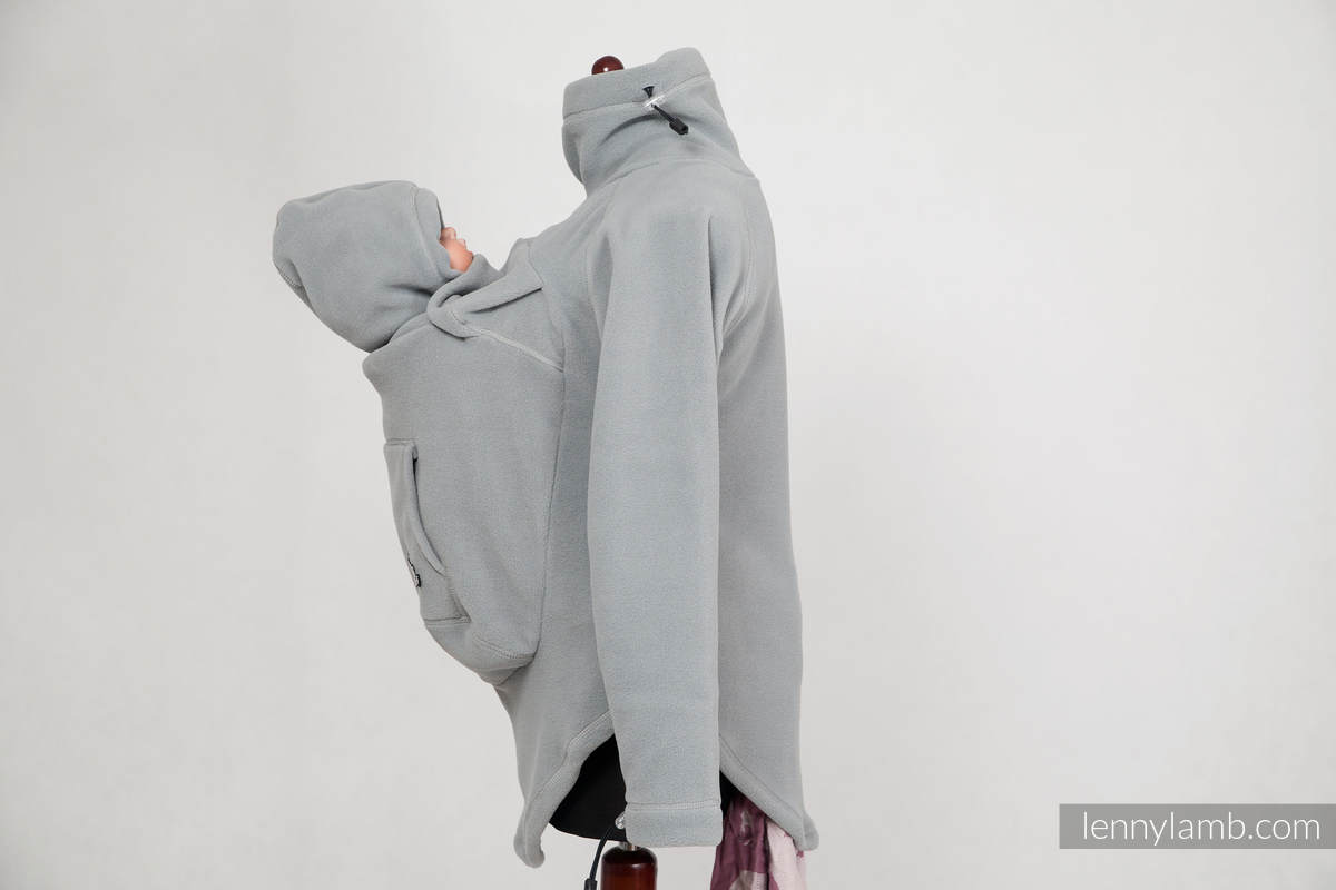 Fleece Babywearing Jacket - grey - size XL #babywearing