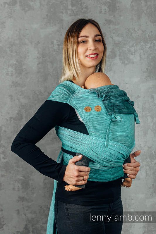 WRAP-TAI carrier Mini with hood/ herringbone twill / 100% cotton / FOR PROFESSIONAL USE EDITION - ENTWINE #babywearing