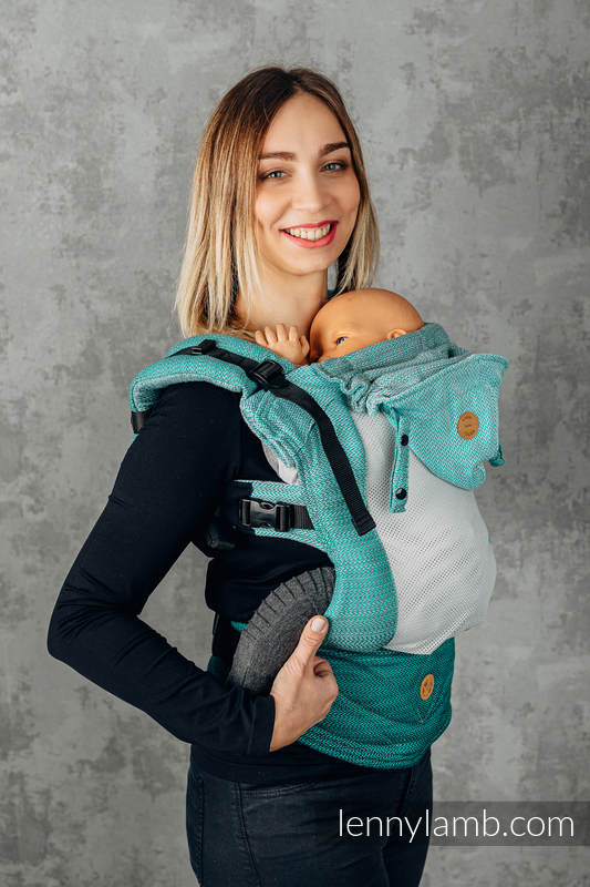 LennyGo Porte-bébé en maille ergonomique, taille toddler, tissage herringbone, 86 % coton, 14% polyester - VERSION POUR USAGE PROFESSIONNEL - ENTWINE #babywearing