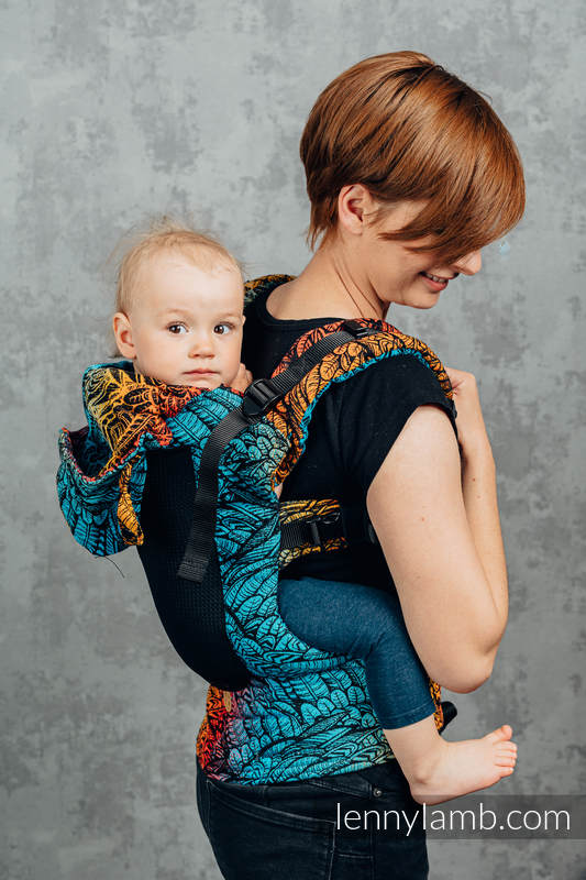 LennyGo Porte-bébé en maille ergonomique, taille toddler, jacquard, 86 % coton, 14% polyester - WILD SOUL - DAEDALUS #babywearing