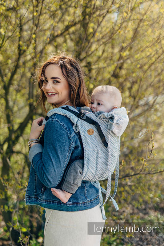 Lenny Buckle Onbuhimo baby carrier, toddler size, jacquard weave (100% linen) - TERRA - RUSTLE  #babywearing