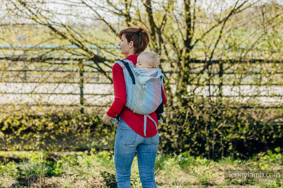 Lenny Buckle Onbuhimo baby carrier, standard size, jacquard weave (100% linen) - TERRA - HUMMING  #babywearing