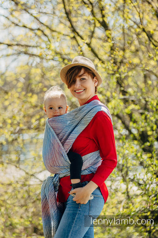 Baby Wrap, Jacquard Weave (100% linen) - TERRA - HUMMING - size XS #babywearing