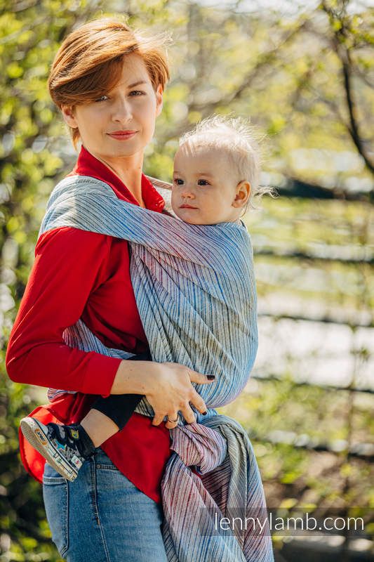 Baby Wrap, Jacquard Weave (100% linen) - TERRA - HUMMING - size XS #babywearing