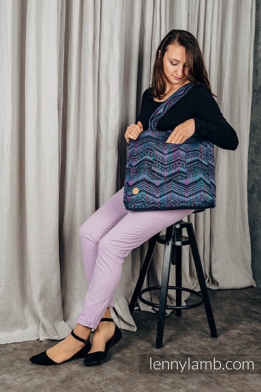Shoulder bag made of wrap fabric (100% cotton) - BOHO - ECLECTIC - standard size 37cmx37cm #babywearing