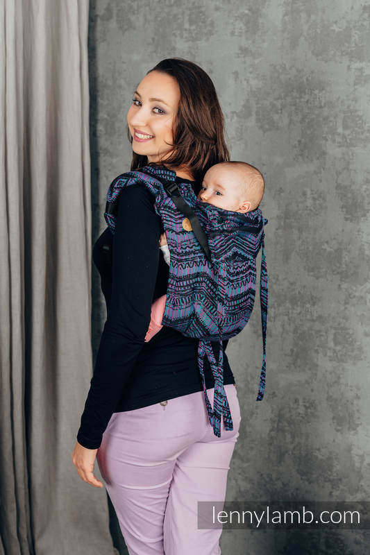 Lenny Buckle Onbuhimo baby carrier, standard size, jacquard weave (100% cotton) - BOHO - ECLECTIC #babywearing