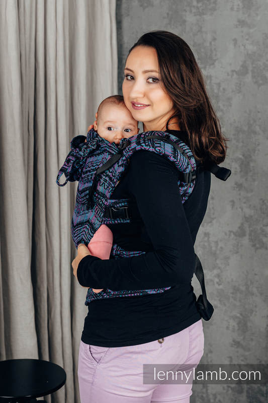 LennyGo Ergonomic Carrier, Toddler Size, jacquard weave 100% cotton - BOHO - ECLECTIC #babywearing