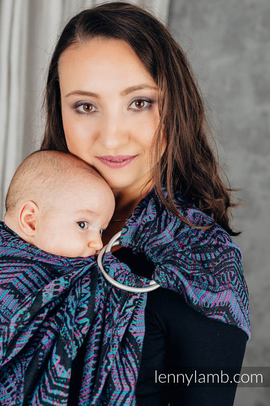 Ringsling, Jacquard Weave (100% cotton), with gathered shoulder - BOHO - ECLECTIC - standard 1.8m #babywearing