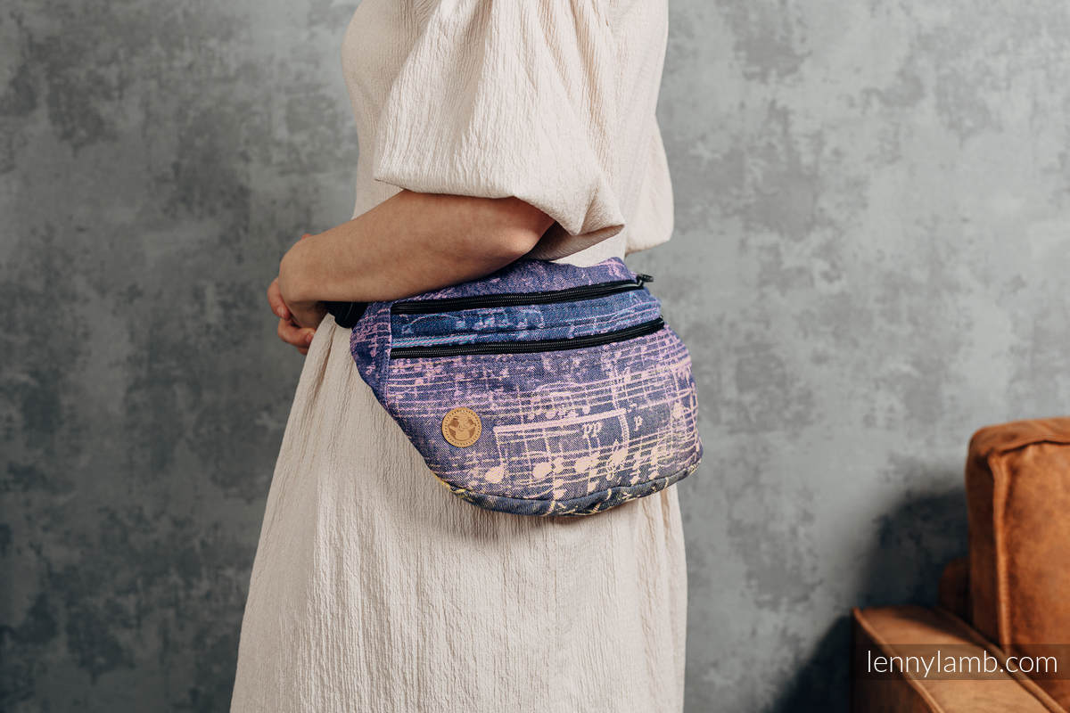 Waist Bag made of woven fabric, size large (100% cotton) - SYMPHONY - HEATHLAND  #babywearing