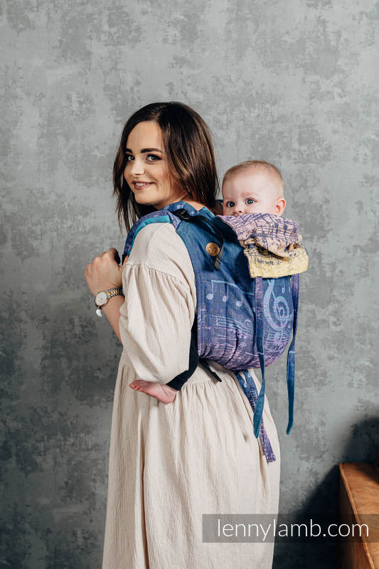 Onbuhimo SAD LennyLamb, talla Toddler, jacquard (100% algodón) - SYMPHONY - HEATHLAND #babywearing