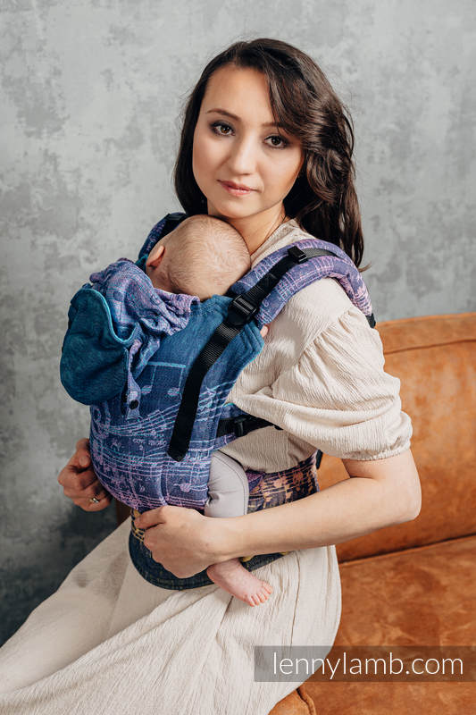LennyGo Ergonomic Carrier, Toddler Size, jacquard weave 100% cotton - SYMPHONY - HEATHLAND  #babywearing