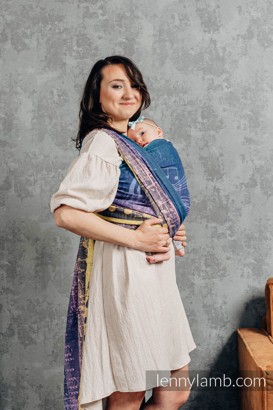 Baby Wrap, Jacquard Weave (100% cotton) - SYMPHONY - HEATHLAND - size XL #babywearing