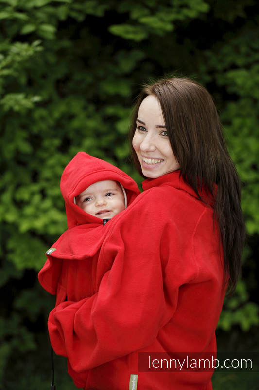 Fleece Babywearing Jacket - red - size XL #babywearing