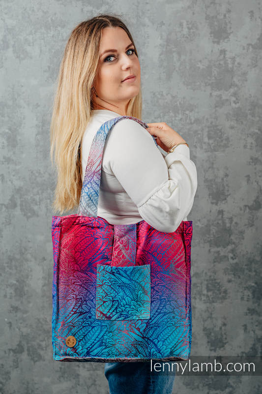 Shoulder bag made of wrap fabric (100% cotton) - WILD SOUL - BLAZE - standard size 37cmx37cm #babywearing