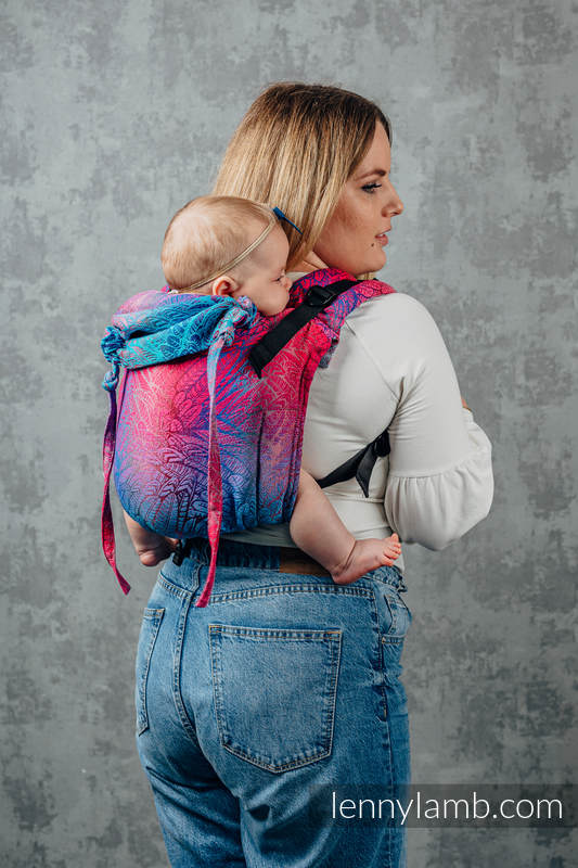 Nosidło Klamrowe ONBUHIMO z tkaniny żakardowej (100% bawełna), rozmiar Toddler - WOLNY DUCH - BLAZE  #babywearing