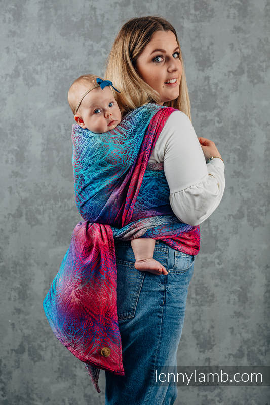 Baby Wrap, Jacquard Weave (100% cotton) - WILD SOUL - BLAZE - size M #babywearing