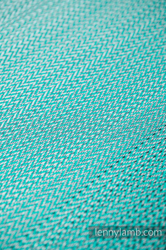 Sac à bandoulière en retailles d’écharpes (100 % coton) - LITTLE HERRINGBONE OMBRE GREEN - taille standard 37 cm x 37 cm #babywearing