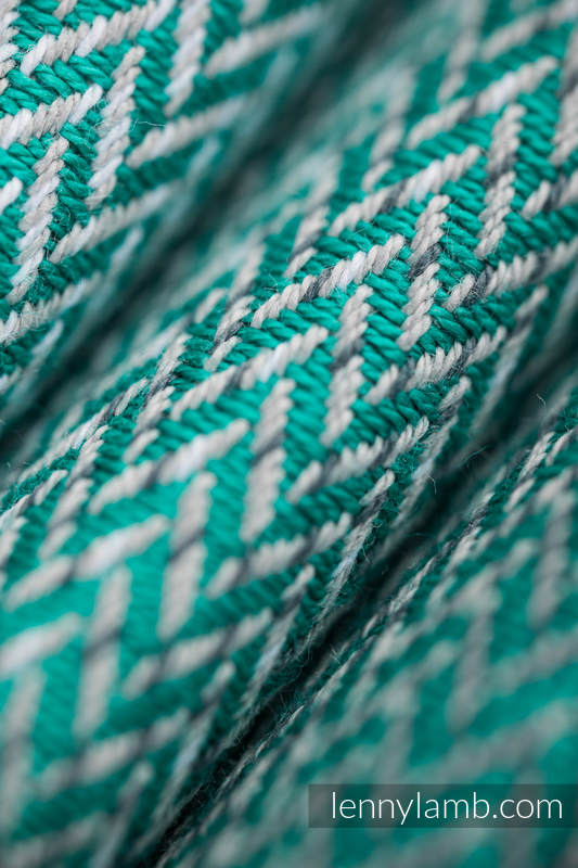 LennyLight Carrier, Standard Size, herringbone weave 100% cotton - LITTLE HERRINGBONE OMBRE GREEN  #babywearing