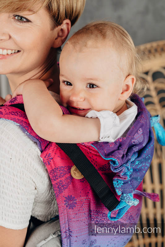 Nosidło Klamrowe ONBUHIMO  z tkaniny żakardowej (100% bawełna), rozmiar Standard - WAŻKI - POŻEGNANIE ZE SŁOŃCEM  #babywearing