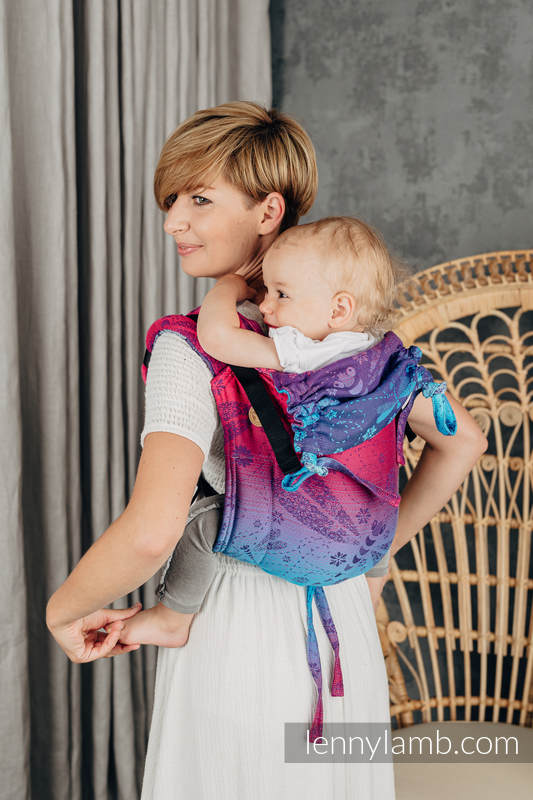 Lenny Buckle Onbuhimo baby carrier, standard size, jacquard weave (100% cotton) - DRAGONFLY- FAREWELL TO THE SUN #babywearing