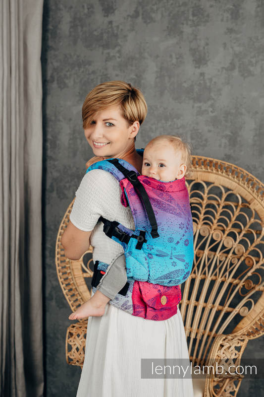 Nosidełko LennyUpGrade  z tkaniny żakardowej 100% bawełna , rozmiar standard - WAŻKI - POŻEGNANIE ZE SŁOŃCEM #babywearing