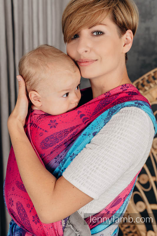 Baby Wrap, Jacquard Weave (100% cotton) - DRAGONFLY- FAREWELL TO THE SUN - size M #babywearing