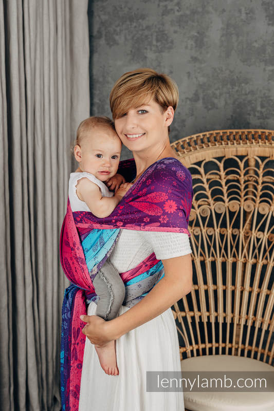 Baby Wrap, Jacquard Weave (100% cotton) - DRAGONFLY- FAREWELL TO THE SUN - size M #babywearing