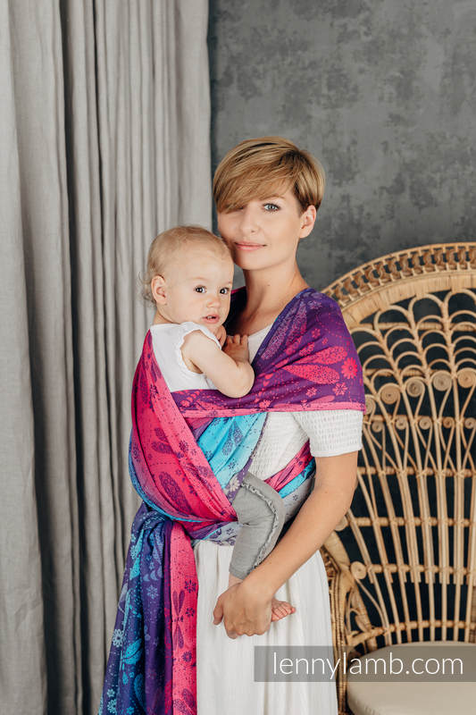 Baby Wrap, Jacquard Weave (100% cotton) - DRAGONFLY- FAREWELL TO THE SUN - size S #babywearing