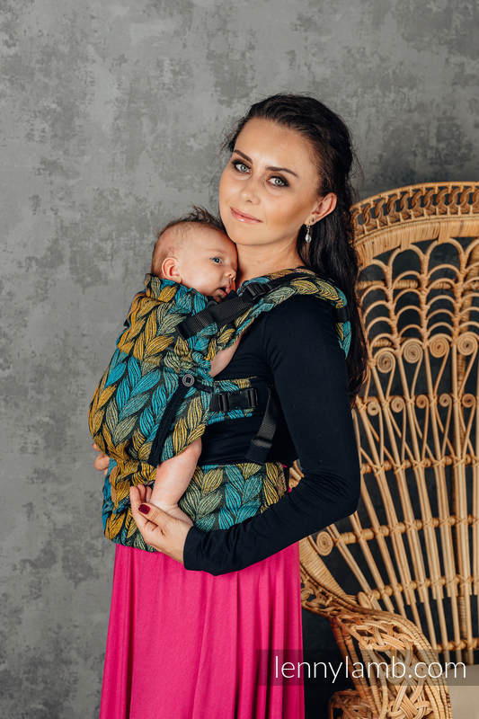 LennyUpGrade Carrier, Standard Size, jacquard weave 100% cotton - TANGLED - BEHIND THE SUN #babywearing