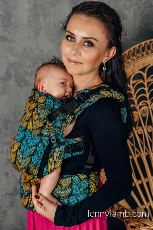 LennyUpGrade Carrier, Standard Size, jacquard weave 100% cotton - TANGLED - BEHIND THE SUN #babywearing