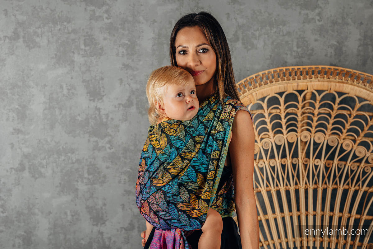 Écharpe, jacquard (100% coton) - TANGLED - BEHIND THE SUN - taille XL #babywearing