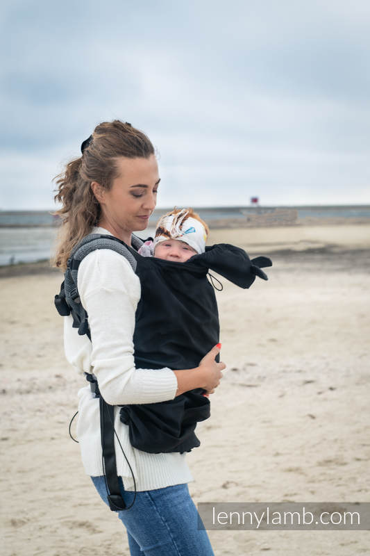Cover for baby carrier/wrap - Softshell - Black #babywearing