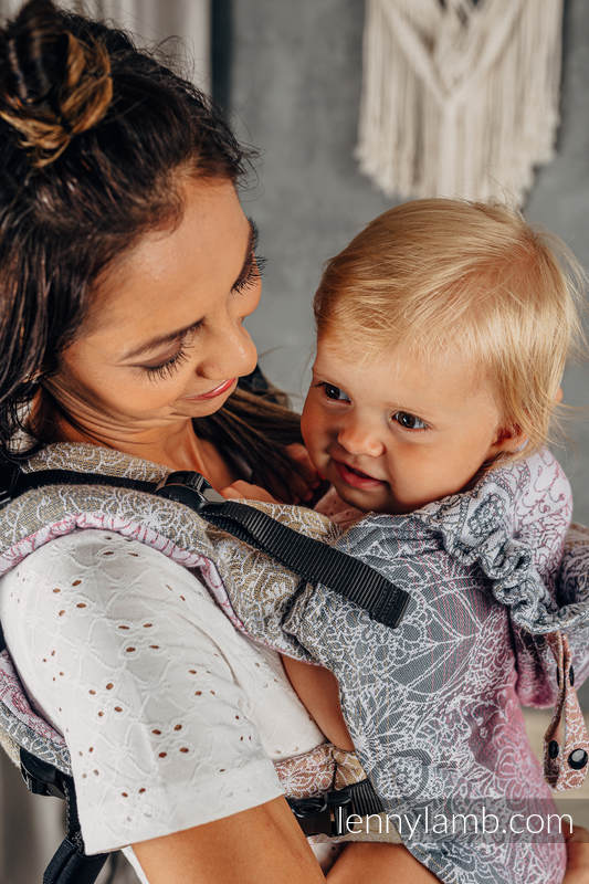 Marsupio Ergonomico LennyGo, misura Baby, tessitura jacquard 100% cotone -  WILD WINE - VINEYARD #babywearing