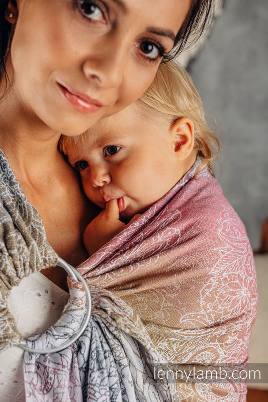 Chusta kółkowa, splot żakardowy, ramię bez zakładek (100% bawełna) - DZIKIE WINO - VINEYARD - standard 1.8m #babywearing