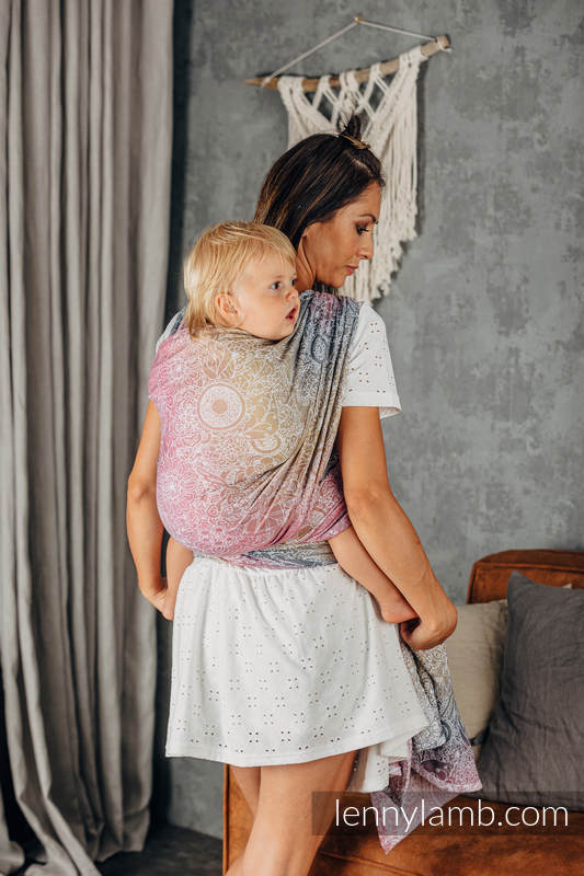 Żakardowa chusta do noszenia dzieci, bawełna - DZIKIE WINO - VINEYARD - rozmiar XS #babywearing