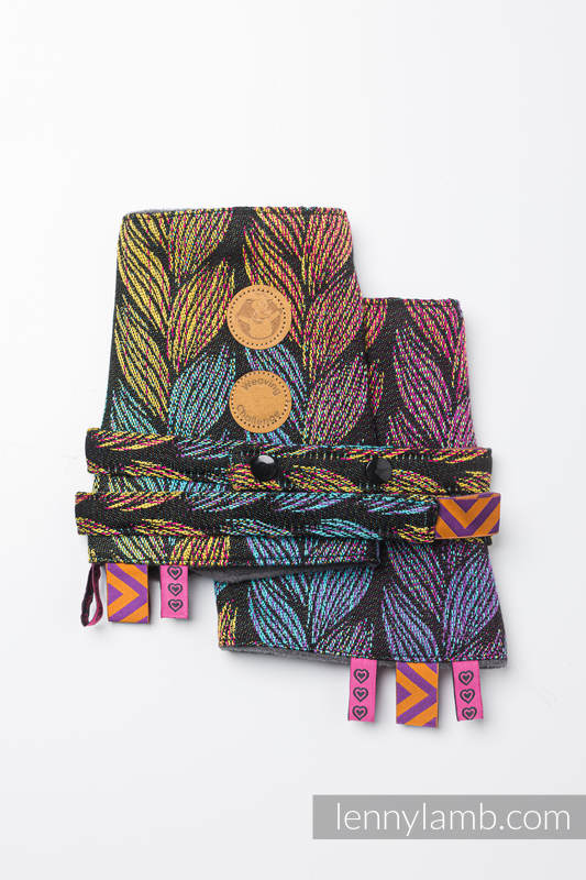 Drool Pads & Reach Straps Set, (60% cotton, 40% polyester) - TANGLED - BEHIND THE SUN #babywearing