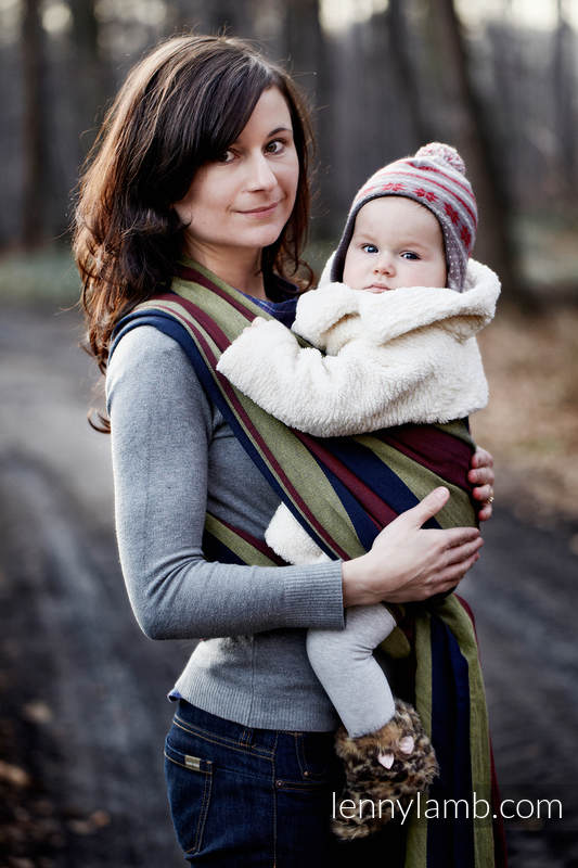 Baby Sling, Broken Twill Weave (wool + cotton) - Pine - size M #babywearing