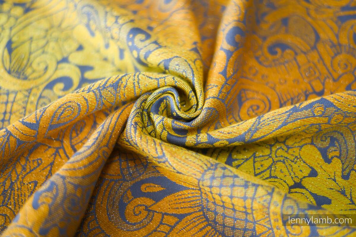 Nosidełko LennyPreschool  z tkaniny żakardowej 95% bawełna, 5% przędza metalizowana, rozmiar preschool - HARVEST - FIELDS OF GOLD #babywearing
