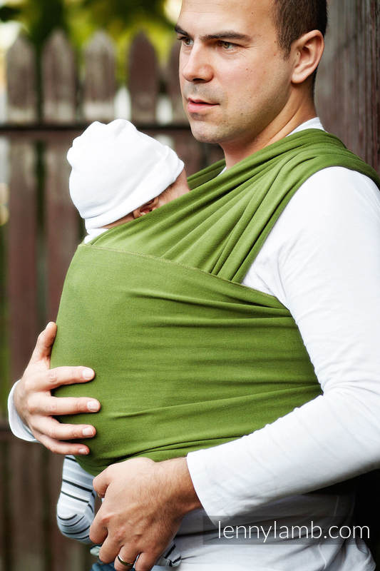 Chusta do noszenia dzieci, elastyczna - Malachit - rozmiar standardowy 5.0 m (drugi gatunek) #babywearing